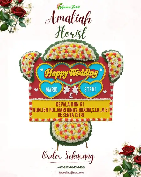Papan Bunga Pernikahan Bekutuk
